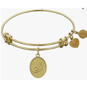 Angelica Initial I Gold Tone Charm Bracelet